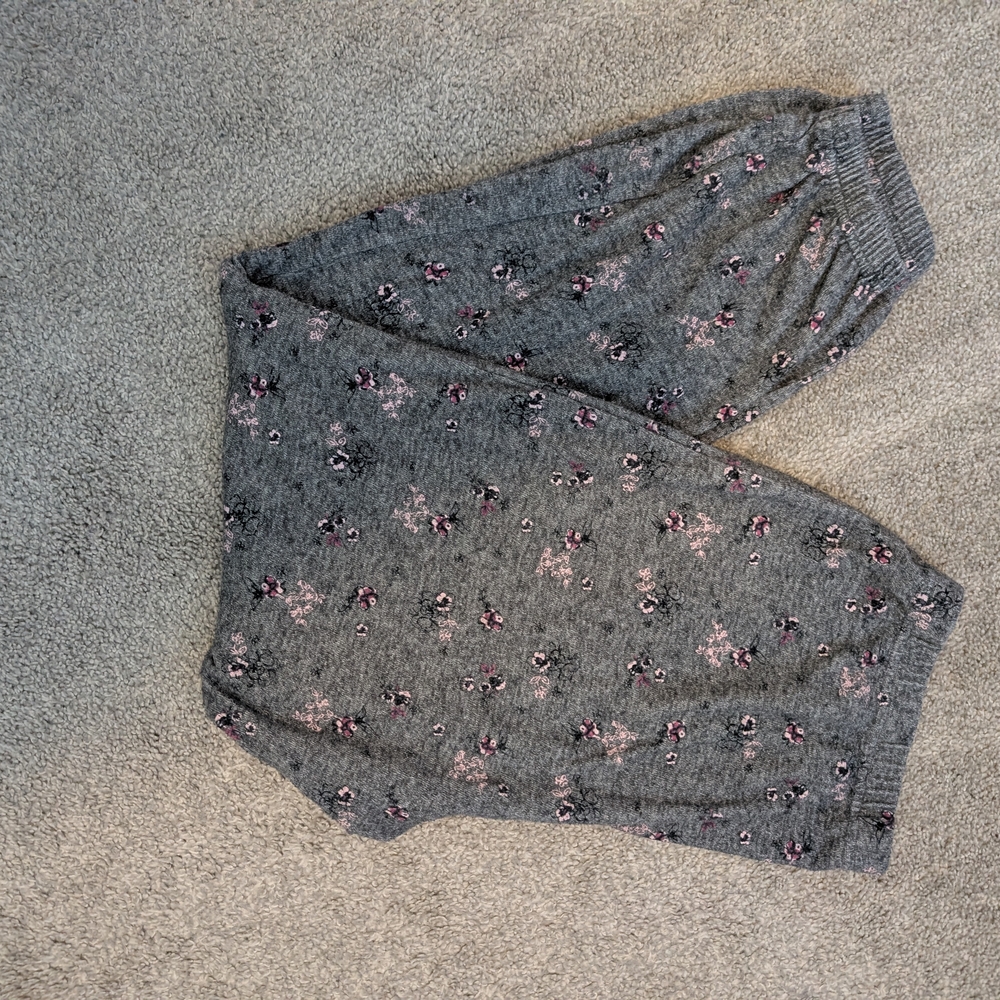 3 For 18 Adore Me Gray Floral Joggers - Picture 2 of 6